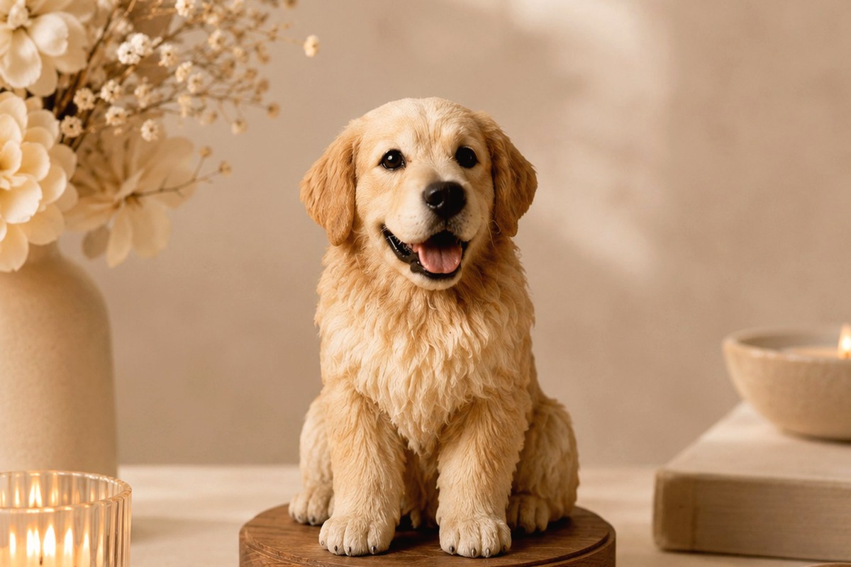 warm handmade pet keepsake scene inspired by rescue and remembrance
