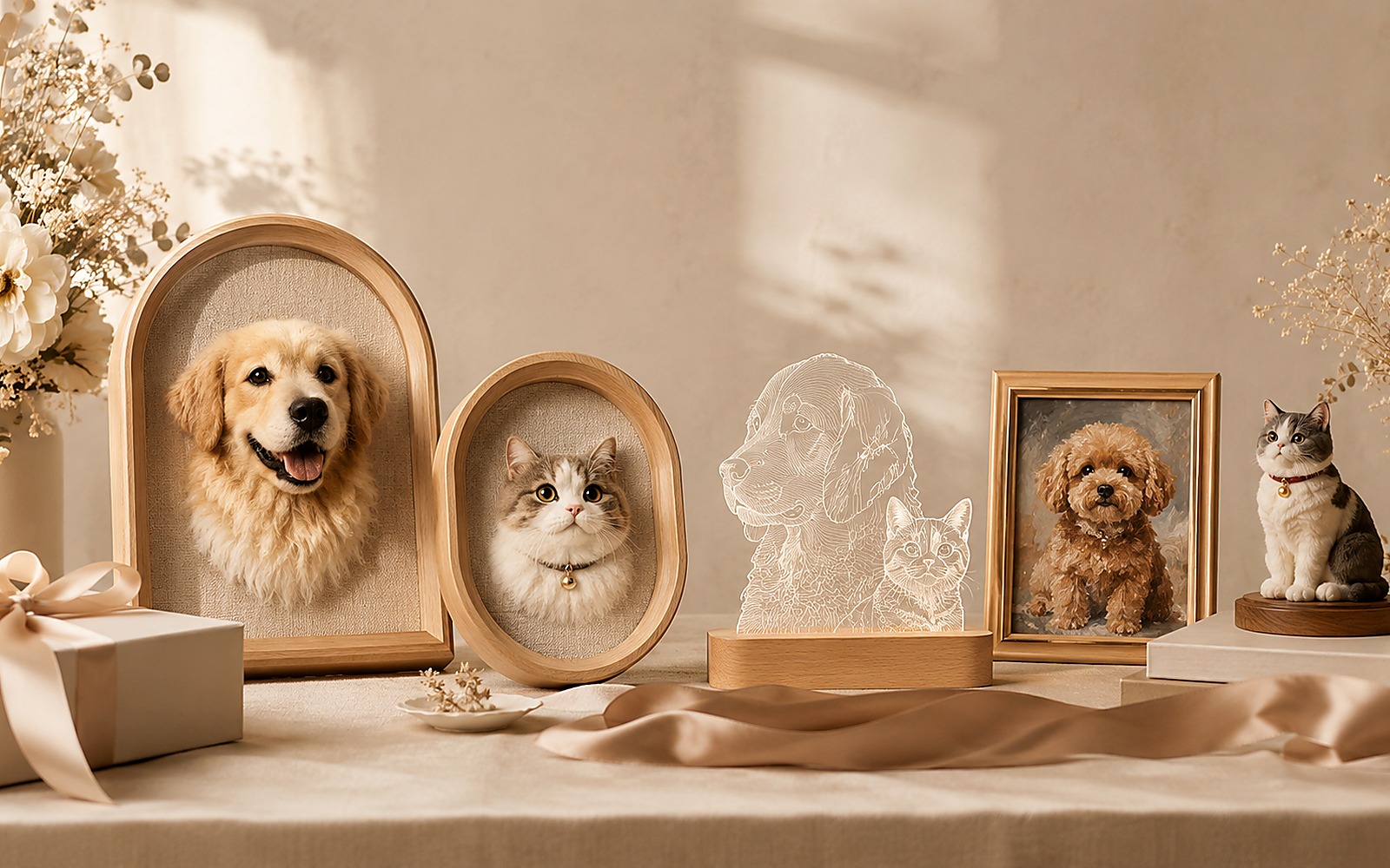 3D Felted Pet Portrait Sculptures example 3
