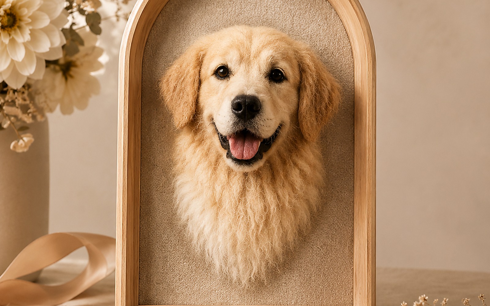 3D Felted Pet Portrait Sculptures example 4