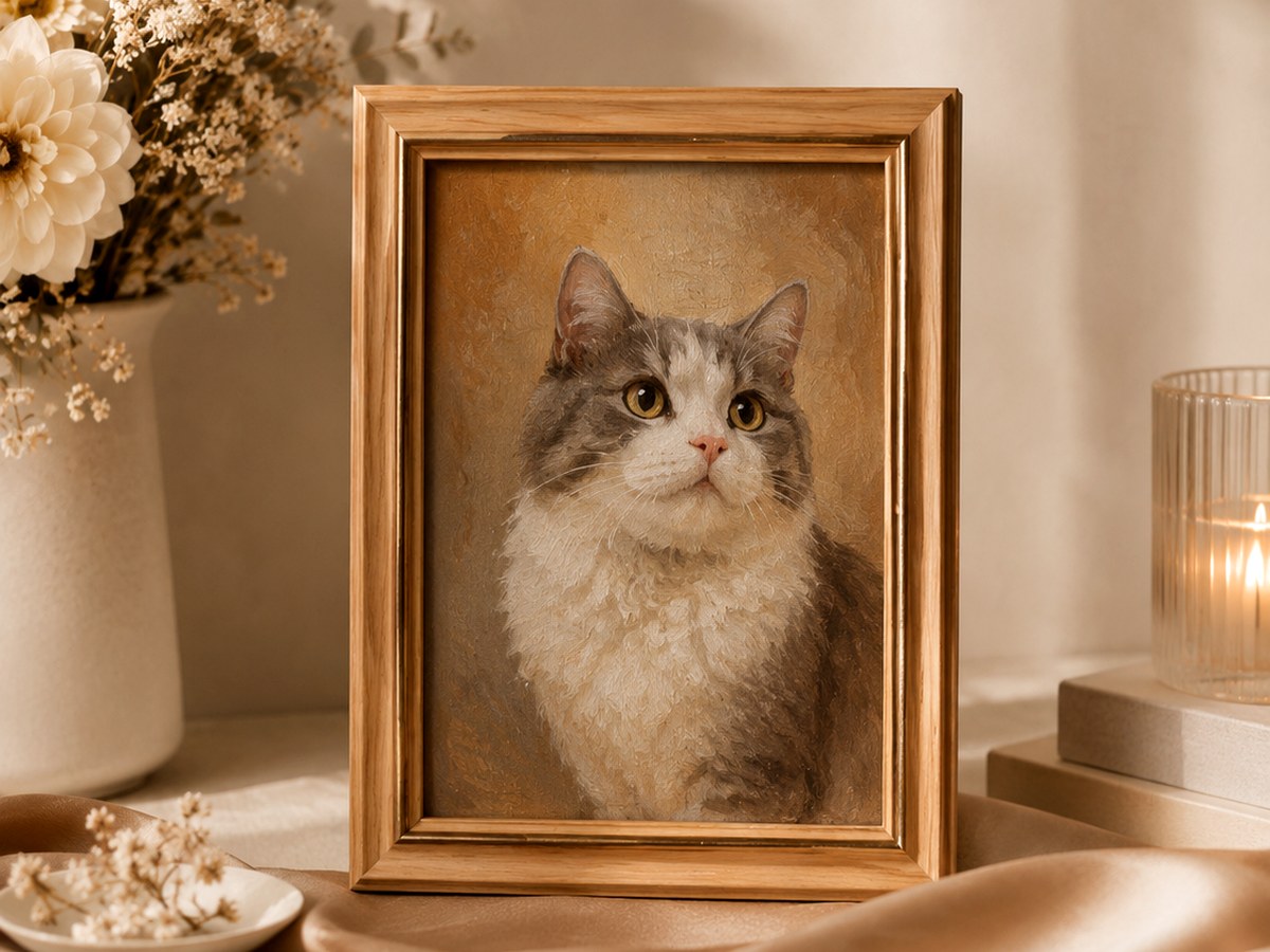 felted cat keepsake