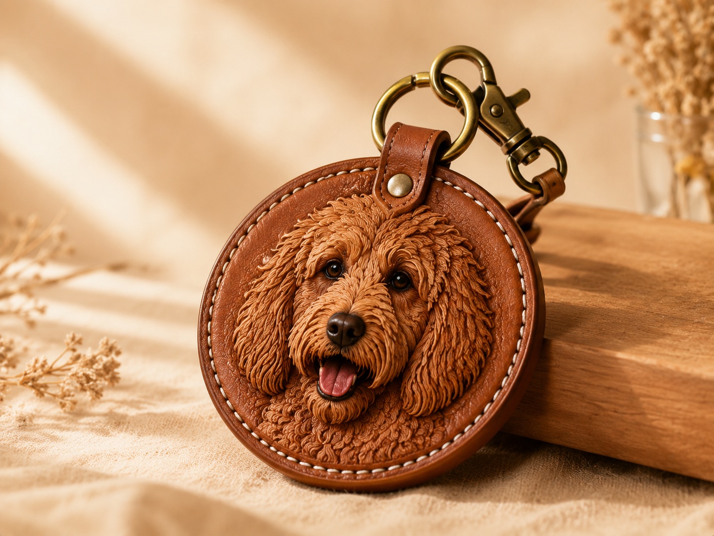 Handcrafted Leather Pet Portrait Accessories example 3