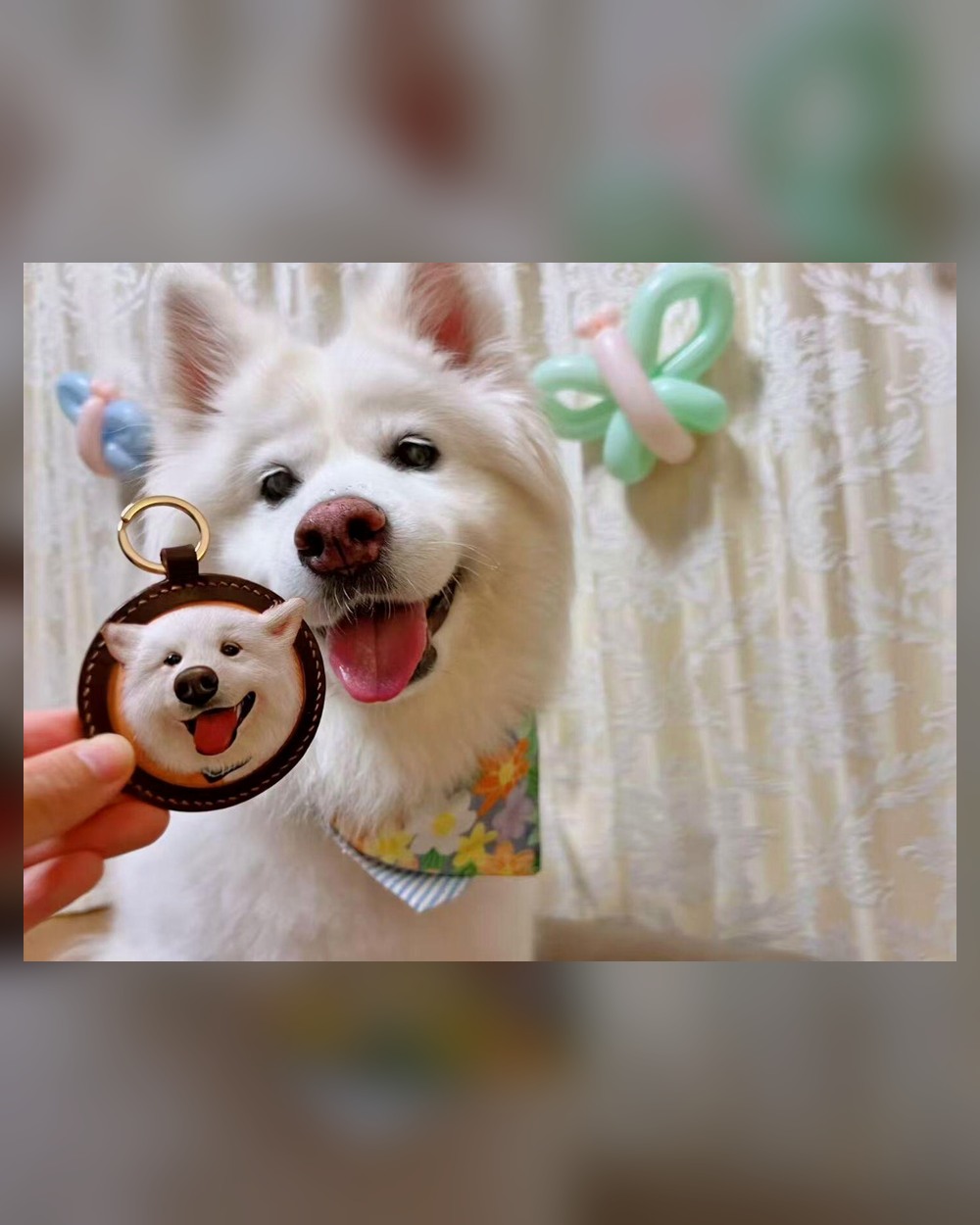 Real Leather Pet Portrait Accessories work sample